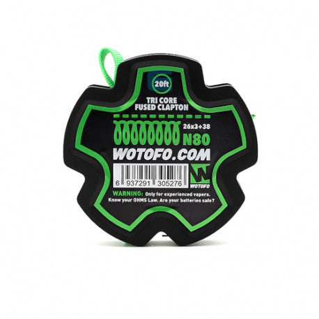 tri core fused clapton wire ni80 6m-wotofo