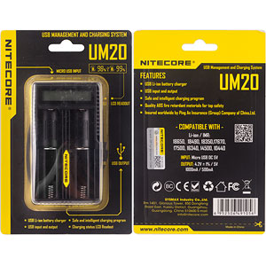 chargeur um20 nitecore usb li ion imr
