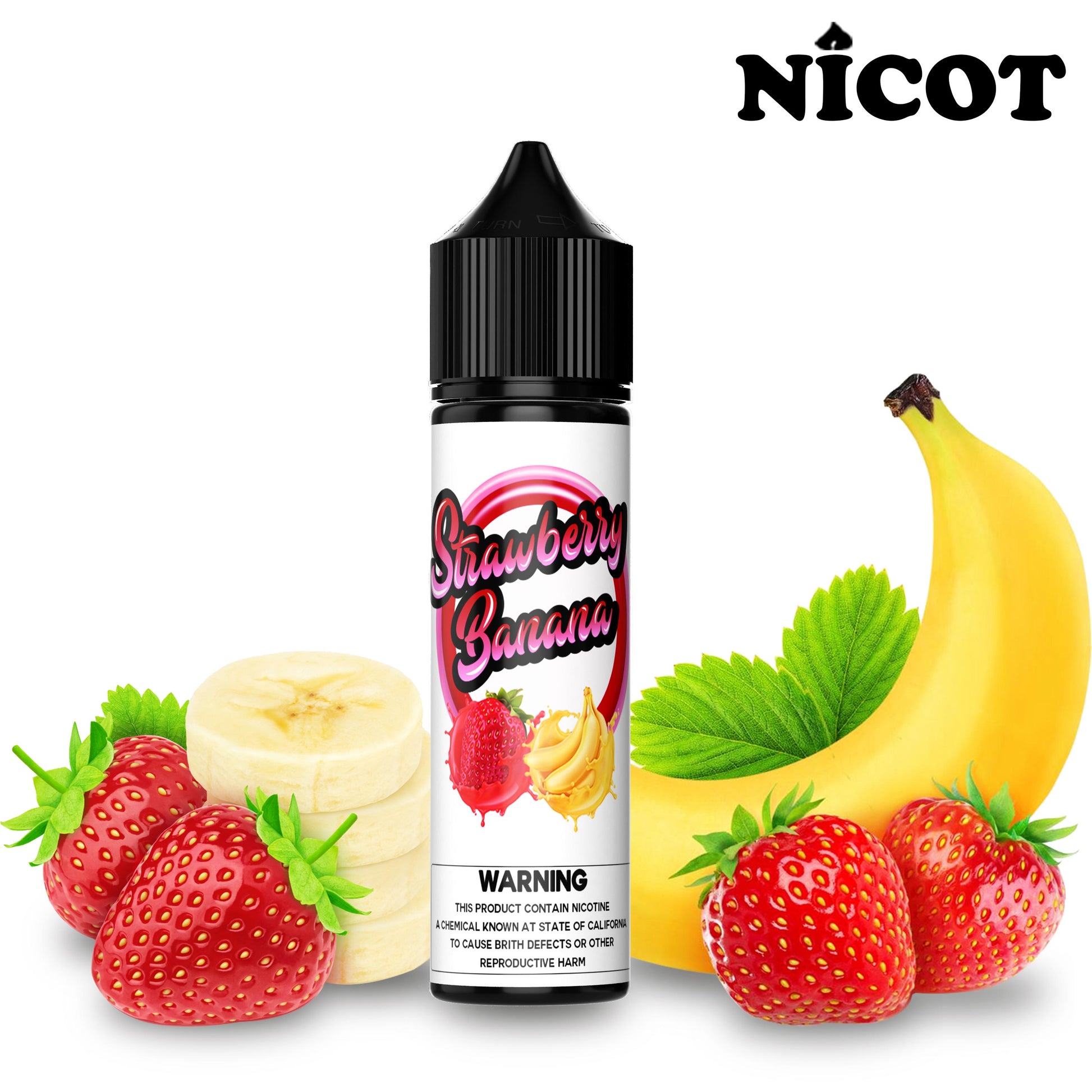 Strawberry Banana 60ml-Nicot