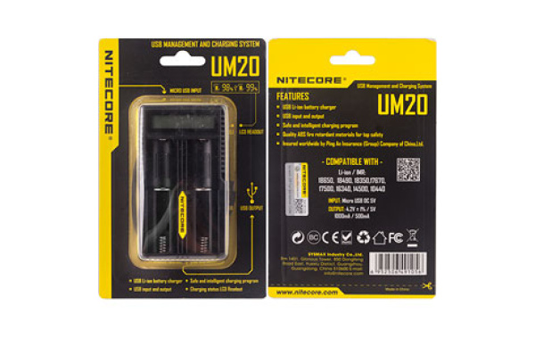Chargeur UM20 Nitecore USB - Li ion, IMR