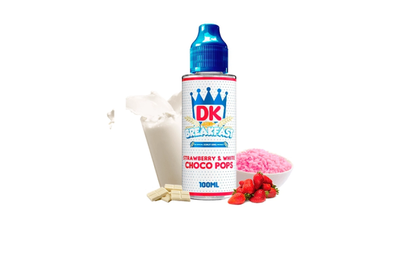 Breakfast Strawberry & White Choco Pops 100ml 00mg-Donut King 