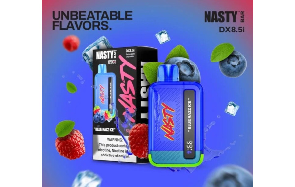NASTY-WW DX8.5K BLUE RAZZ ICE 50mg